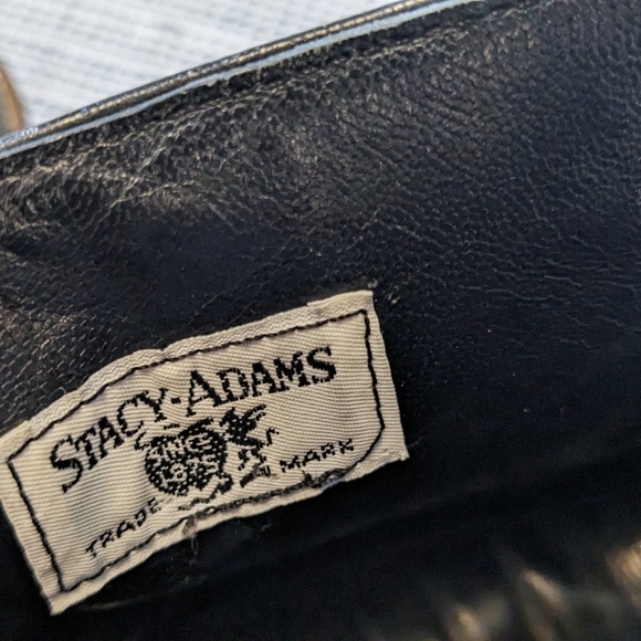 Men's Stacy Adams Black Leather Lace Up Boots Dress Work Business Size 14 - Picture 4 of 13